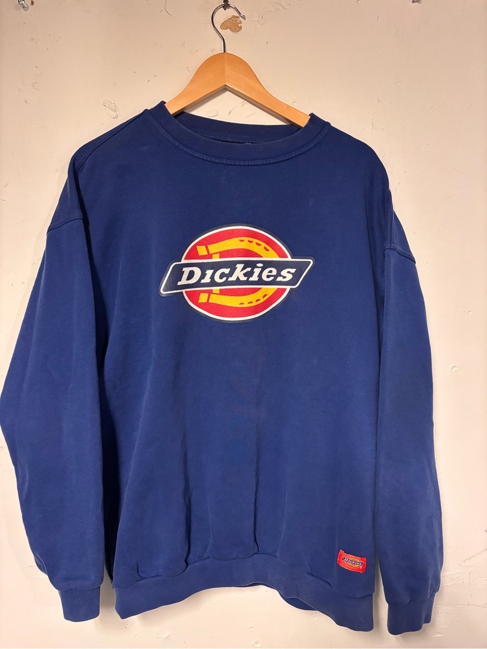 Dickies Men's Navy Blue Logo Crewneck Sweatshirt XL